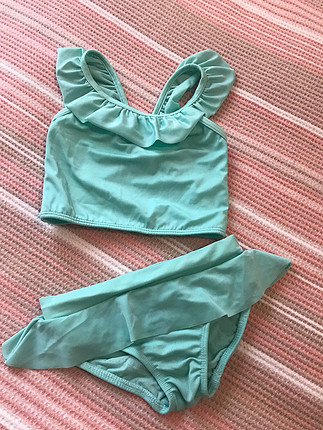 Mint yeşili bebek bikini 