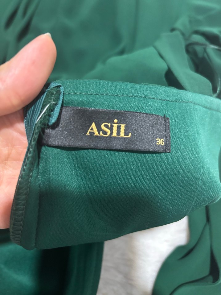 Yeşil kısa elbise abiye - Görsel 2