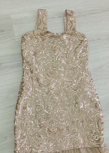 Pul payetli gece elbisesi - Görsel 2