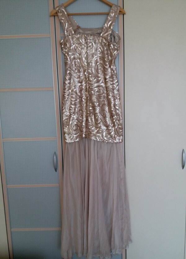 Pul payetli gece elbisesi - Görsel 5