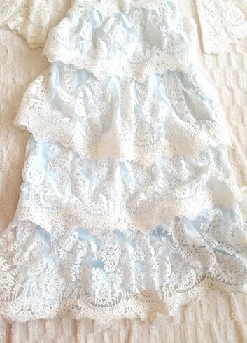 Süt mavisi abiye - Görsel 8