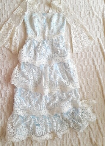 Süt mavisi abiye - Görsel 6