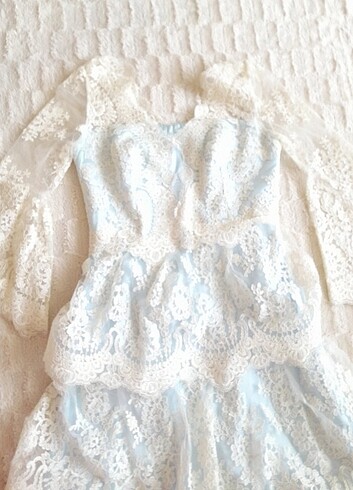 Süt mavisi abiye - Görsel 11