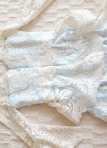 Süt mavisi abiye - Görsel 12