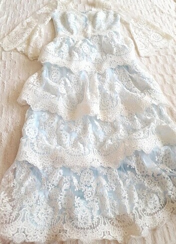 Süt mavisi abiye - Görsel 13