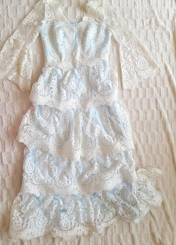 Süt mavisi abiye - Görsel 14