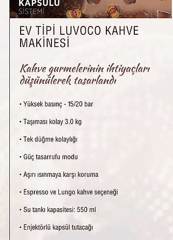 Luvoco kahve makinesi - Görsel 4