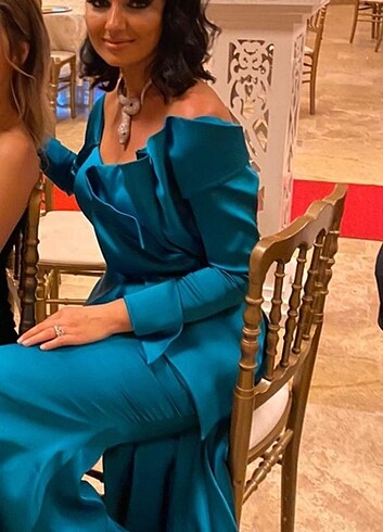 Yeşil gece elbisesi #sagazamadrid - Görsel 3