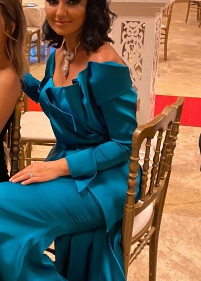 Yeşil gece elbisesi #sagazamadrid - Görsel 3