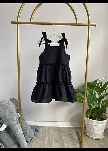 Siyah dokuma elbise - Görsel 6