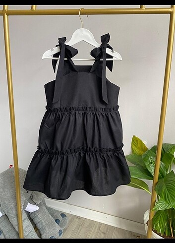 Siyah dokuma elbise - Görsel 7