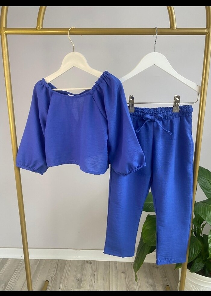 Mavi cocuk keten takim - Görsel 3