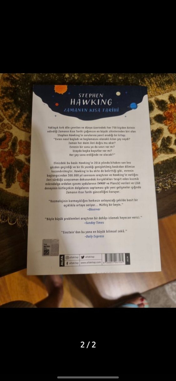 Stephen Hawking - Zamanın Kısa Tarihi - Görsel 2