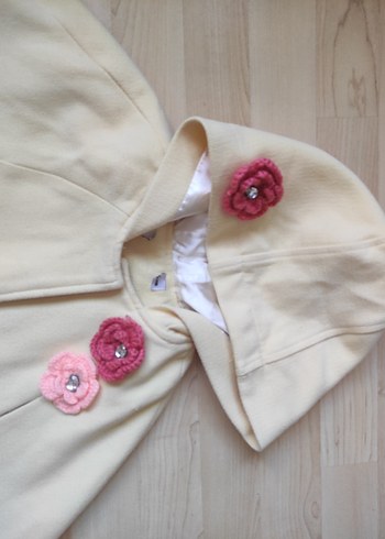 Pembe Çiçekli Çocuk Pelerin - Görsel 2