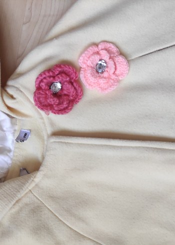 Pembe Çiçekli Çocuk Pelerin - Görsel 5