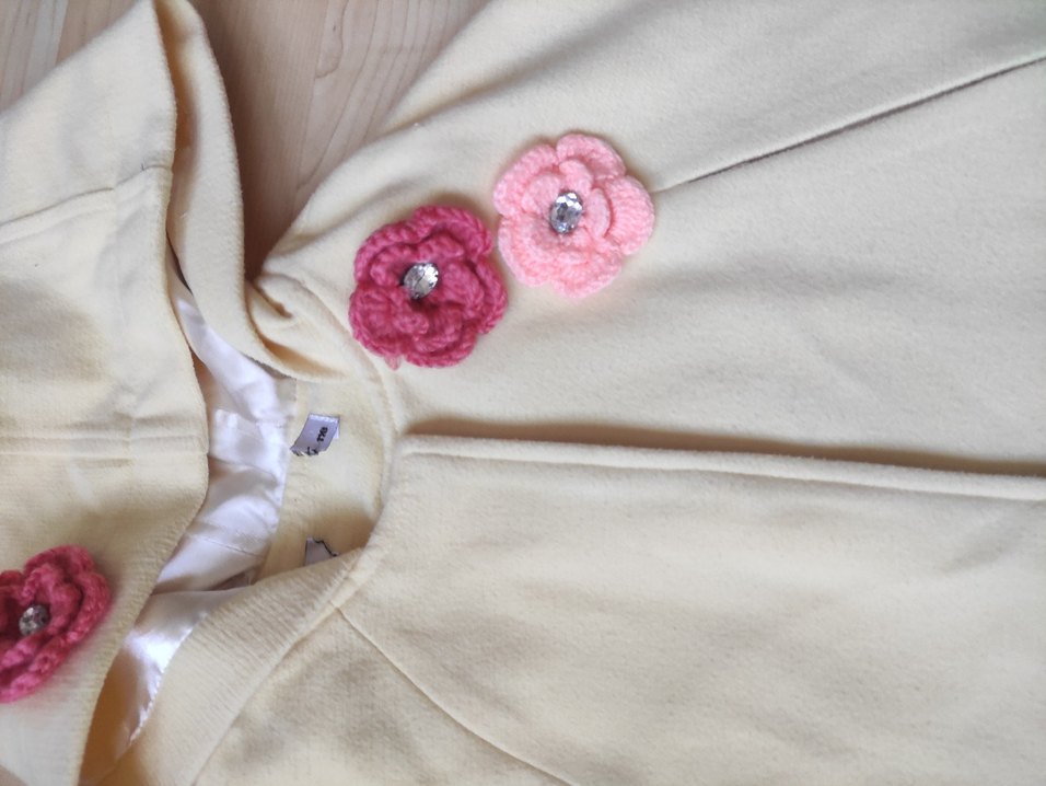 Pembe Çiçekli Çocuk Pelerin - Görsel 5