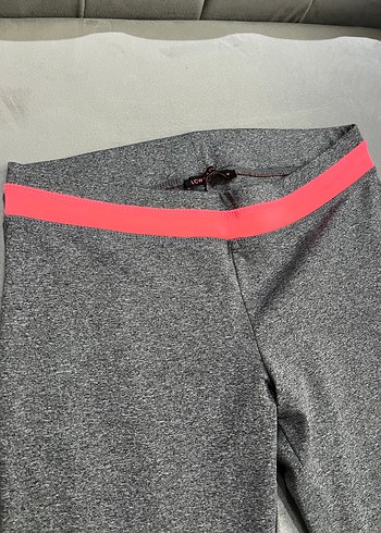 Gri Elastik Bel Kadın Spor Tayt - Görsel 2