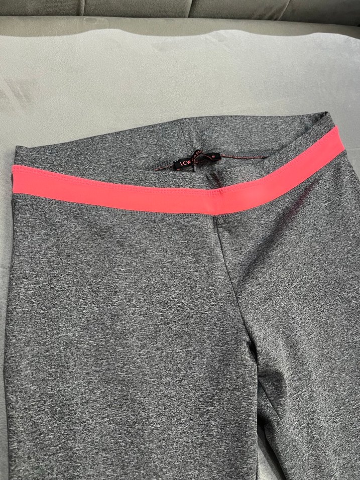 Gri Elastik Bel Kadın Spor Tayt - Görsel 2