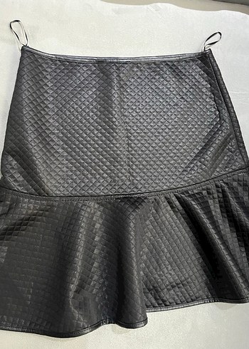 Kadın Siyah Mini Piliseli Etek - Görsel 4