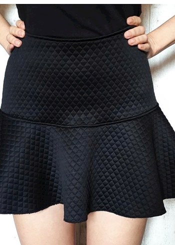 Kadın Siyah Mini Piliseli Etek - Görsel 5