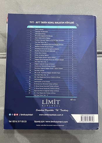 Limit Kurumsal TYT-AYT Tarih Konu Anlatım Föyleri - Görsel 2
