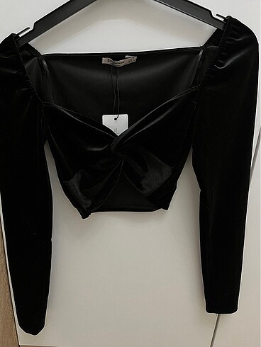 Stradivarius kadife şık bluz