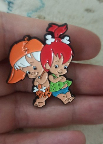 Tas Devri Flinstones Bambam Çakıl Rozet Pin