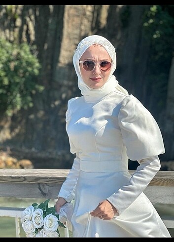 Beyaz nikah elbisesi  - Görsel 3