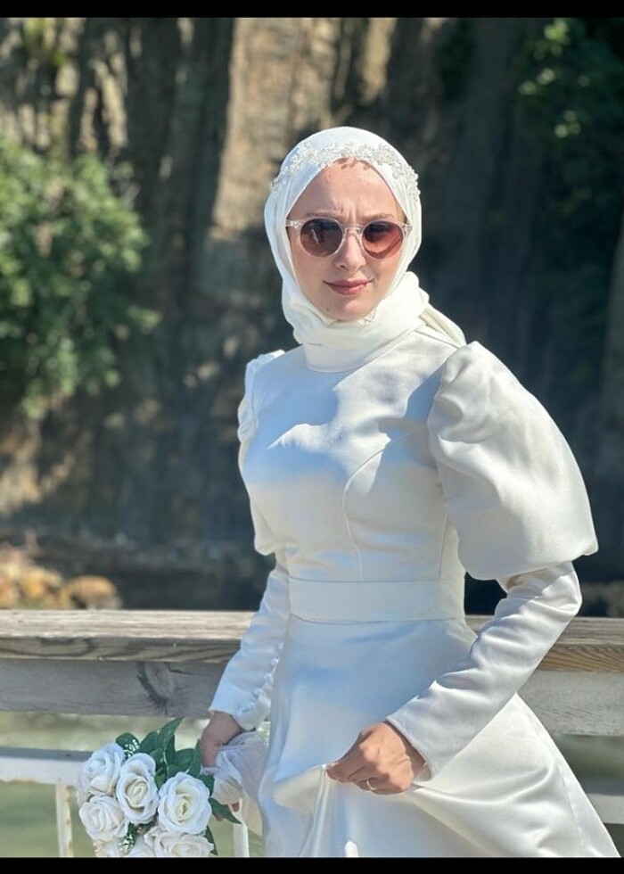 Beyaz nikah elbisesi  - Görsel 3