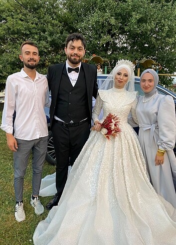 Gri Tesettür Elbise - Görsel 2