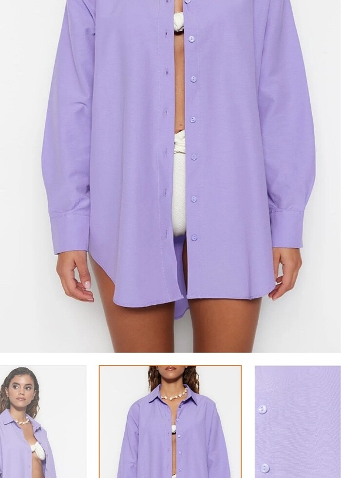 Lila gömlek - Görsel 4