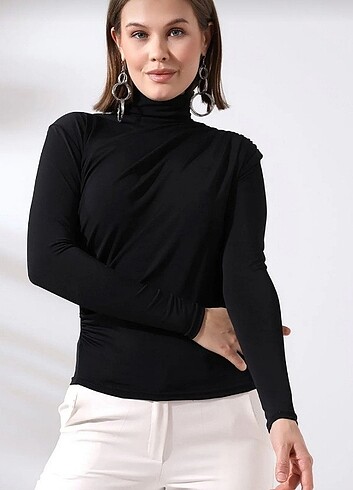 Kadın Drape Detaylı Bluz 