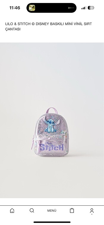Lilo & Stitch Zara Çocuk Çanta