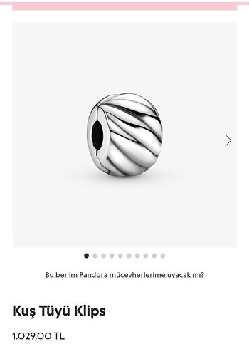 Pandora Pandora Kuş Tüyü Klips