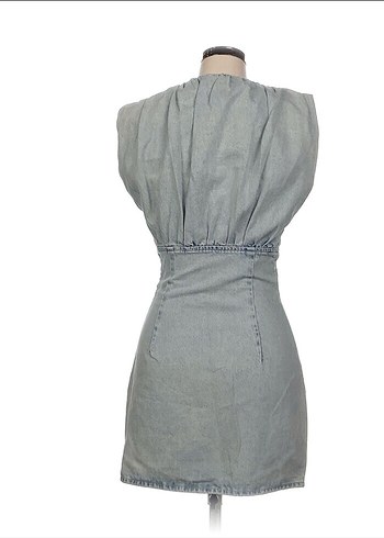 xs Beden mavi Renk Zara elbise Kolsuz Midi Denim