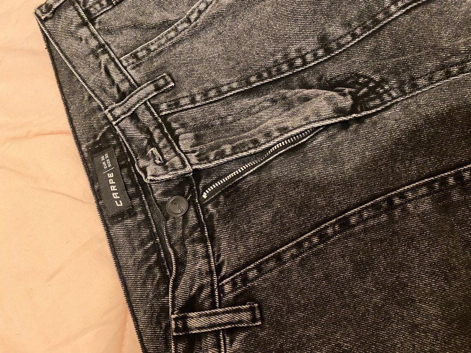 Gri Loose Fit Kadın Denim Pantolon - Görsel 4