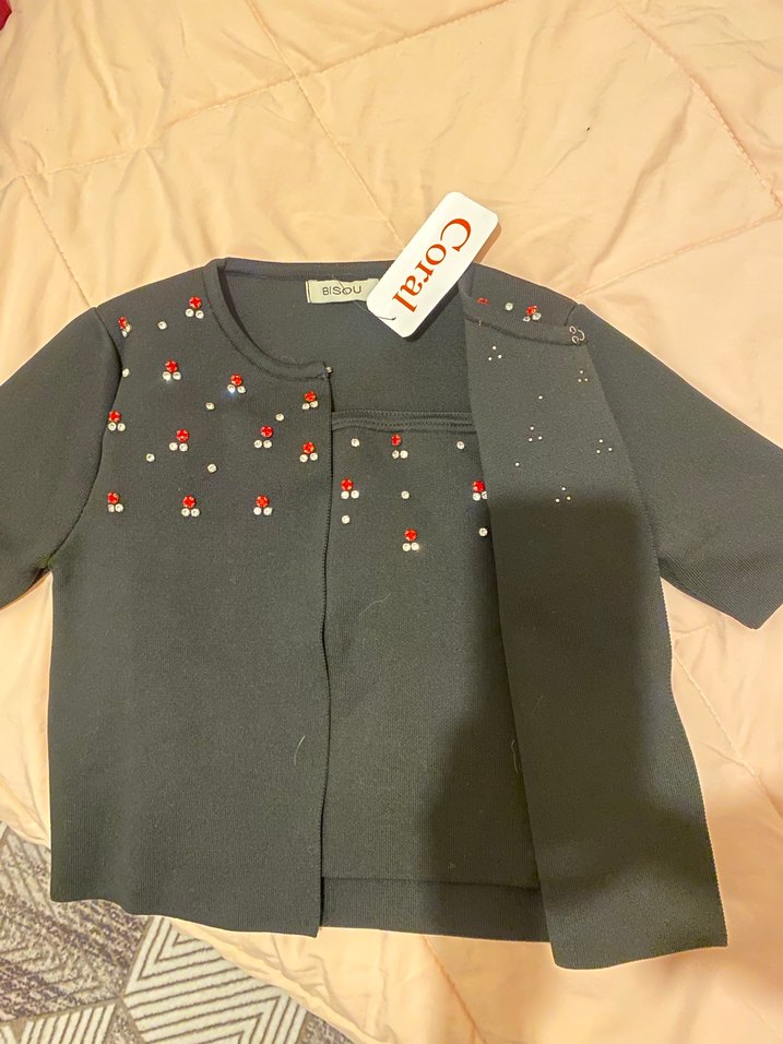 Nakışlı Siyah Mini Takım - Görsel 4