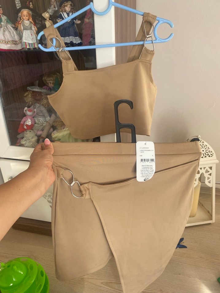 Bej Renkli Kadın Üçlü Takım - Görsel 3