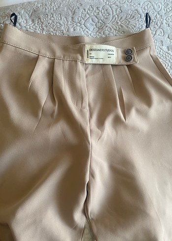 Bej Kadın Uzun Kumaş Pantolon - Görsel 4