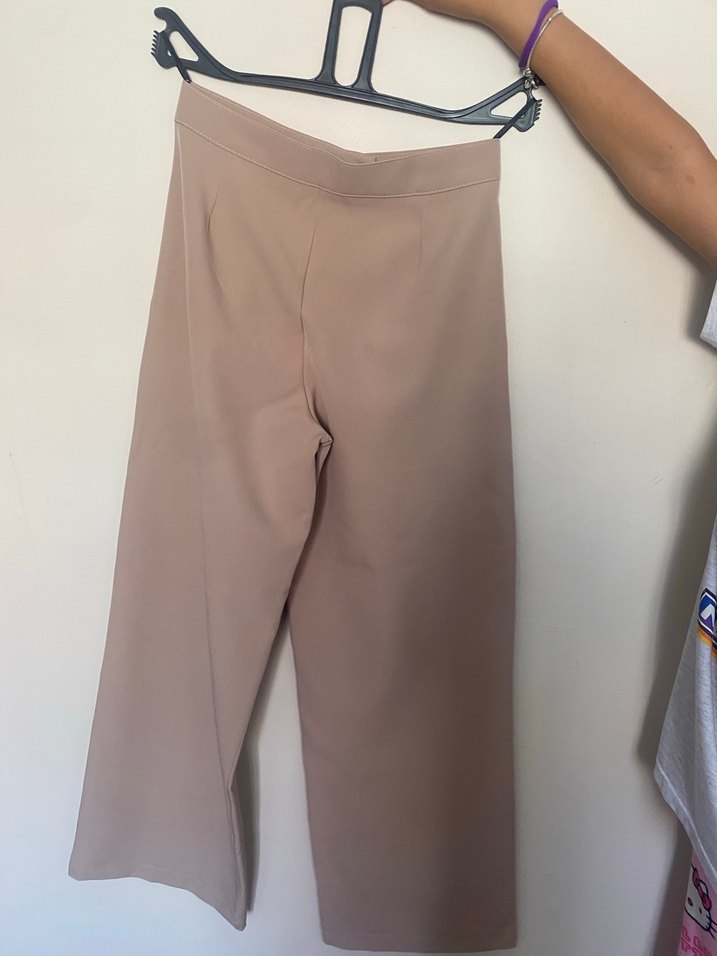 Bej Kadın Uzun Kumaş Pantolon - Görsel 2