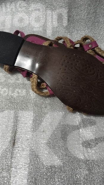 38 Beden Hasır sandalet 38