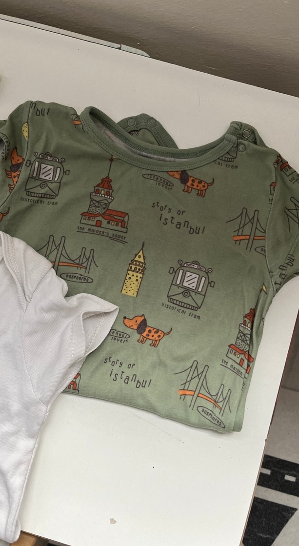 Erkek Bebek 3'lü Kısa Kollu Pamuklu zıbın - Görsel 3