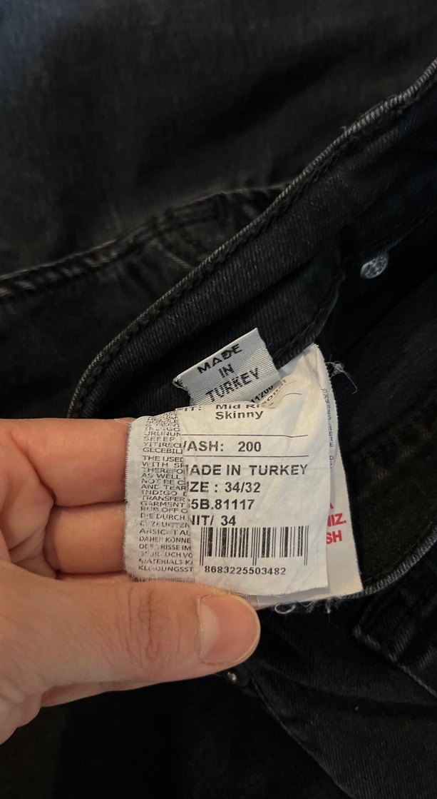 Gri Erkek Denim Jean - Görsel 5