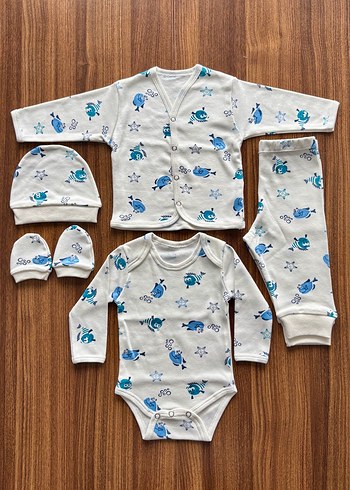 Erkek Bebek Beyaz Düğmeli Takım - Görsel 3