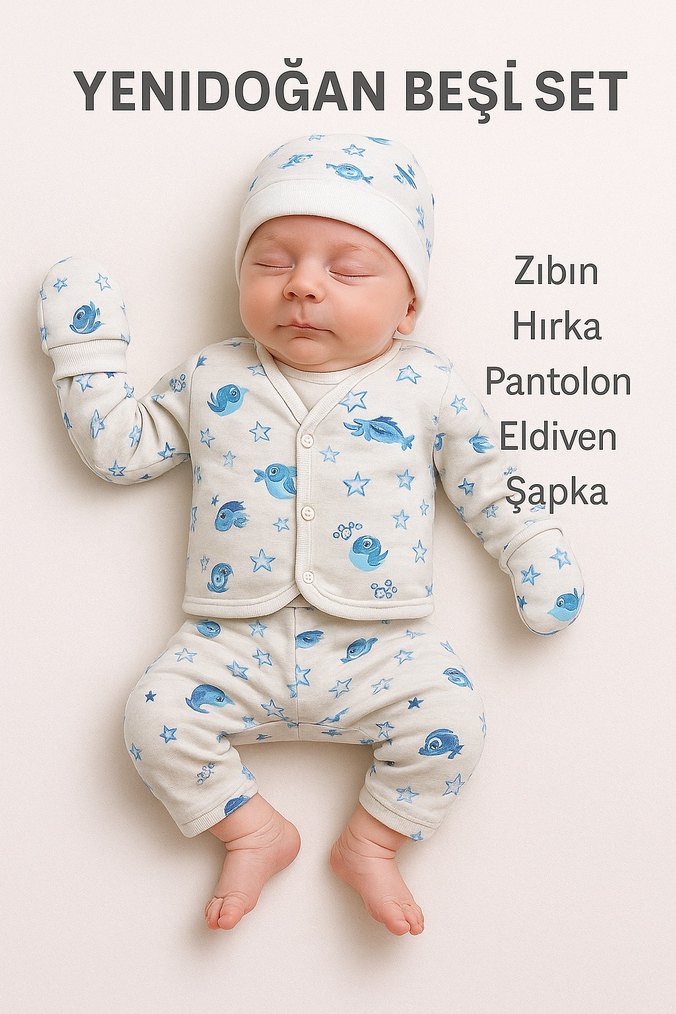 Erkek Bebek Beyaz Düğmeli Takım - Görsel 2