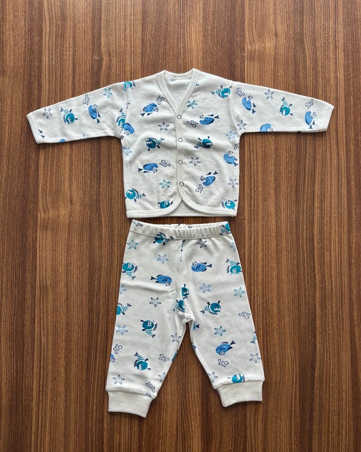 Uzun Kollu Baskılı Bebek Takımı - Görsel 2