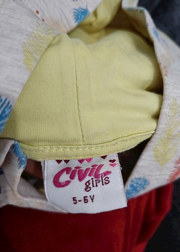 Kız Çocuk Kapüşonlu Fermuarlı Yelek - Görsel 3