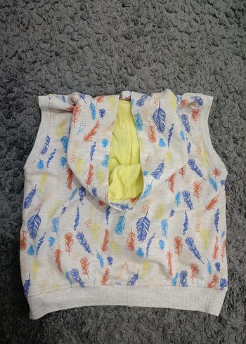 Kız Çocuk Kapüşonlu Fermuarlı Yelek - Görsel 2