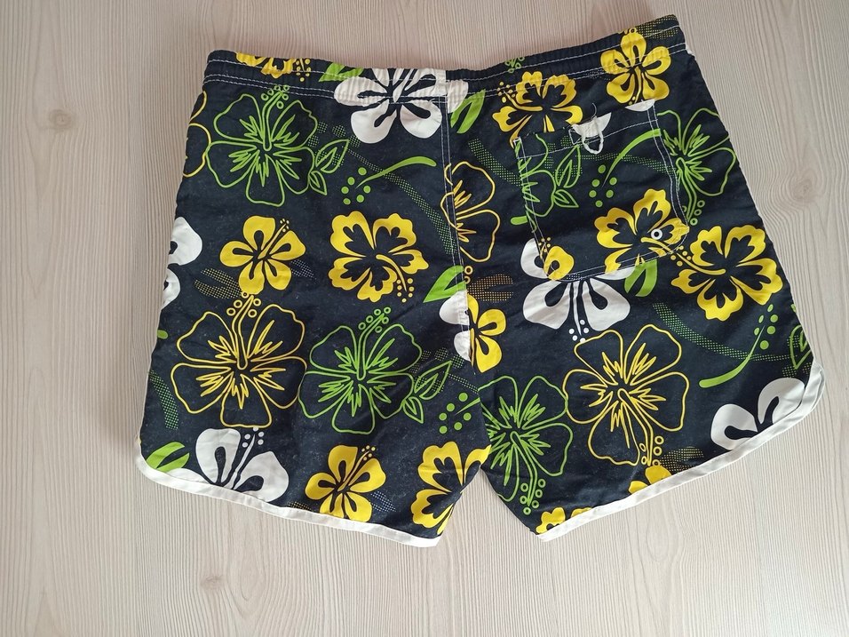 Renkli Çiçek Desenli Düğmeli Erkek Mayo - Görsel 2