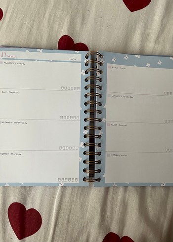  Mavi Kareli Spiralli Defter